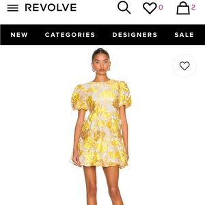 COPY - Elliatt Progressive puff sleeve baby doll mini dress in Marigold. Large.